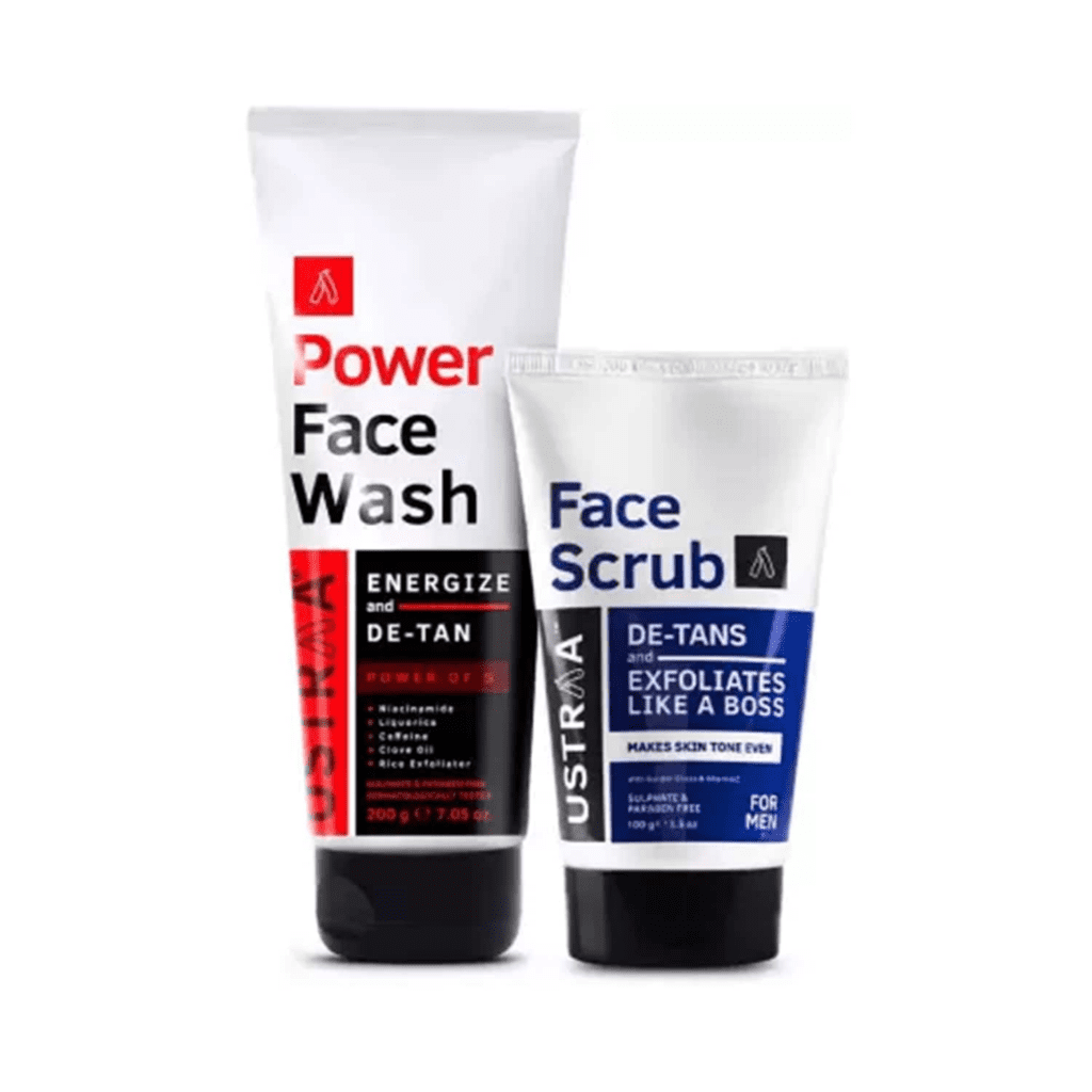 Ustraa Power Face Wash De-Tan & De Tan Face Scrub - Ustraa