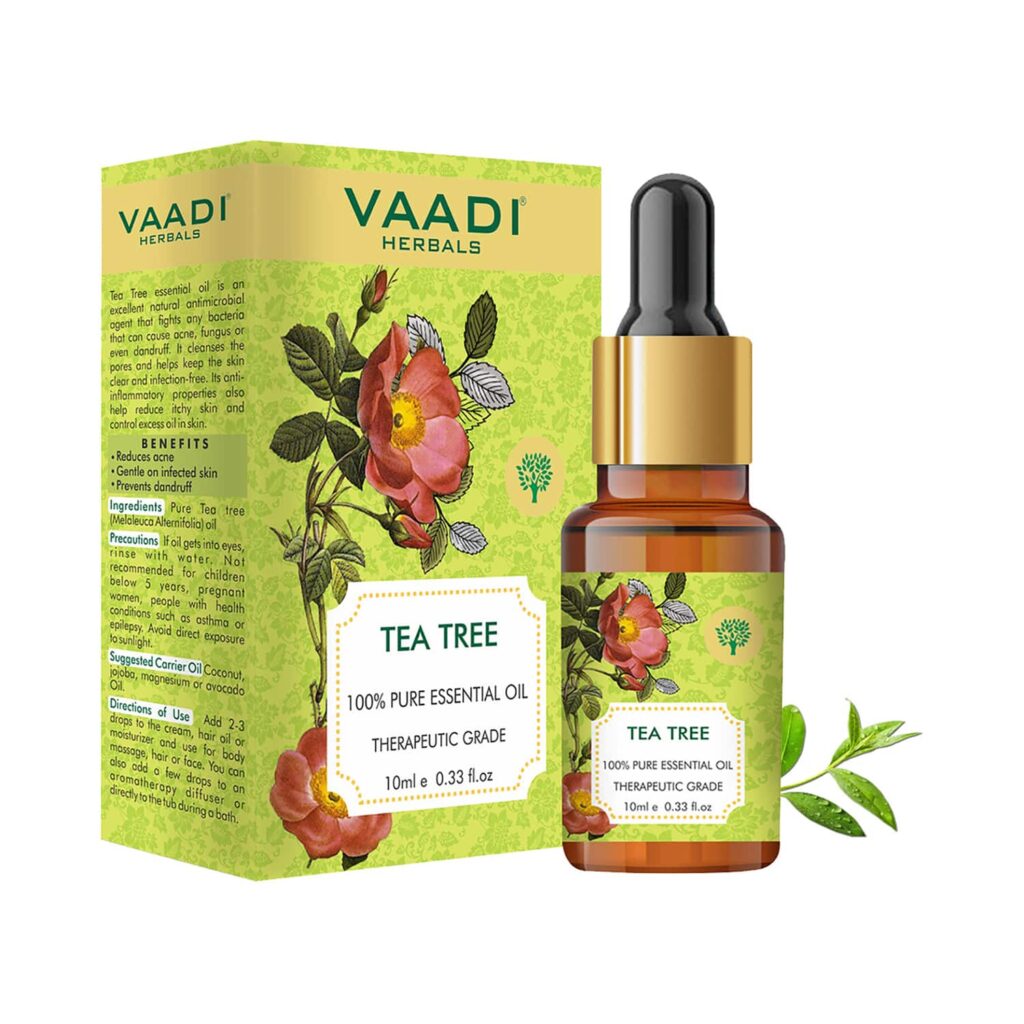 Vaadi Herbals 100% Pure Therapeutic Grade Tea Tree Essential Oil (10ml) - Vaadi Herbals