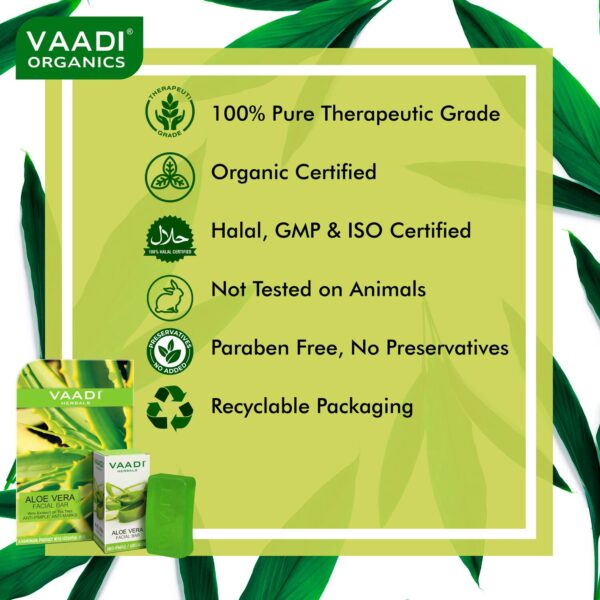 Vaadi Herbals Aloe Vera Facial Bar Soap (25g) - Vaadi Herbals