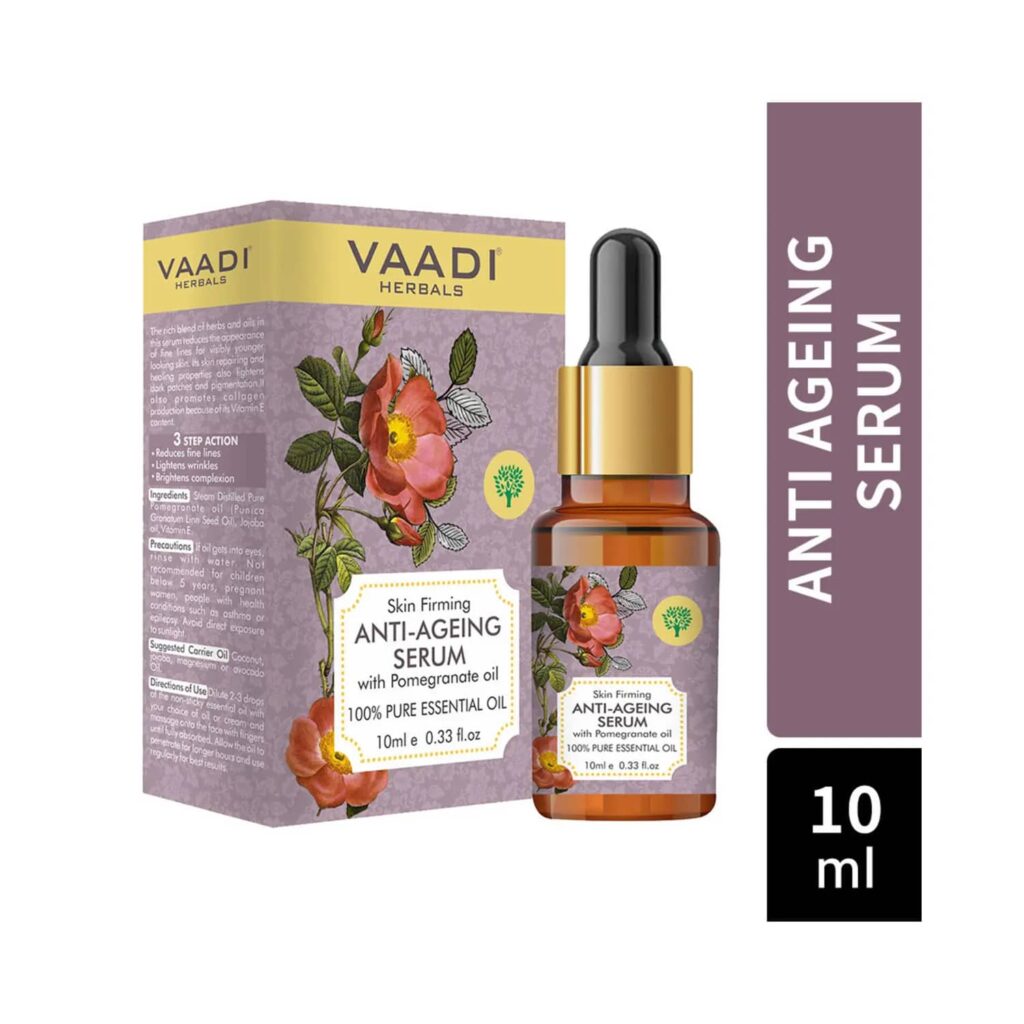 Vaadi Herbals Anti-Ageing Serum With Pomegranate Essential Oil (10ml) - Vaadi Herbals