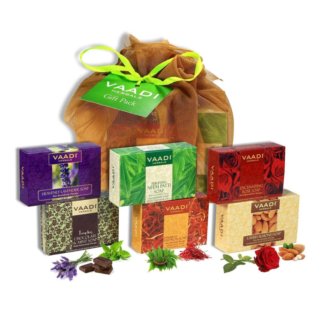 Vaadi Herbals Assorted Soaps Gift Pack (6Pcs) - Vaadi Herbals