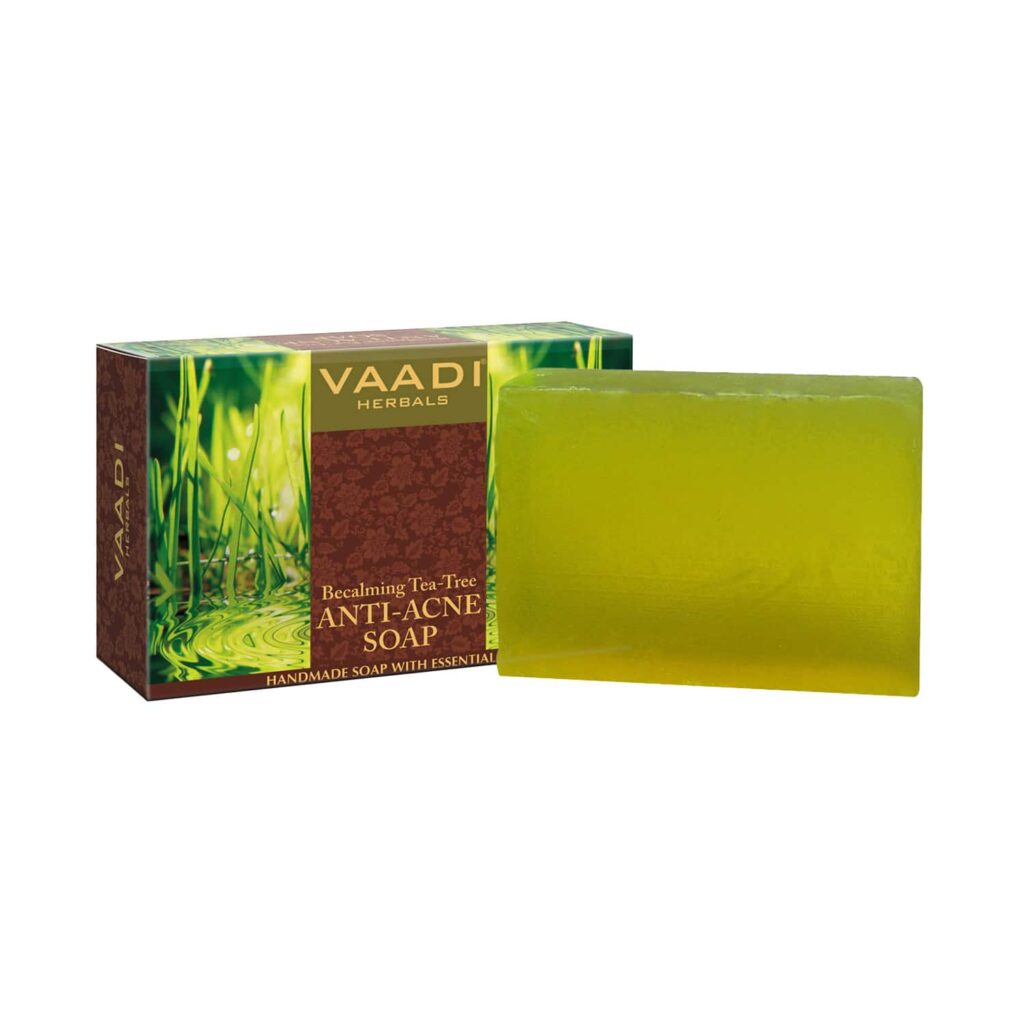 Vaadi Herbals Becalming Tea Tree Anti-Acne Soap (75g) - Vaadi Herbals