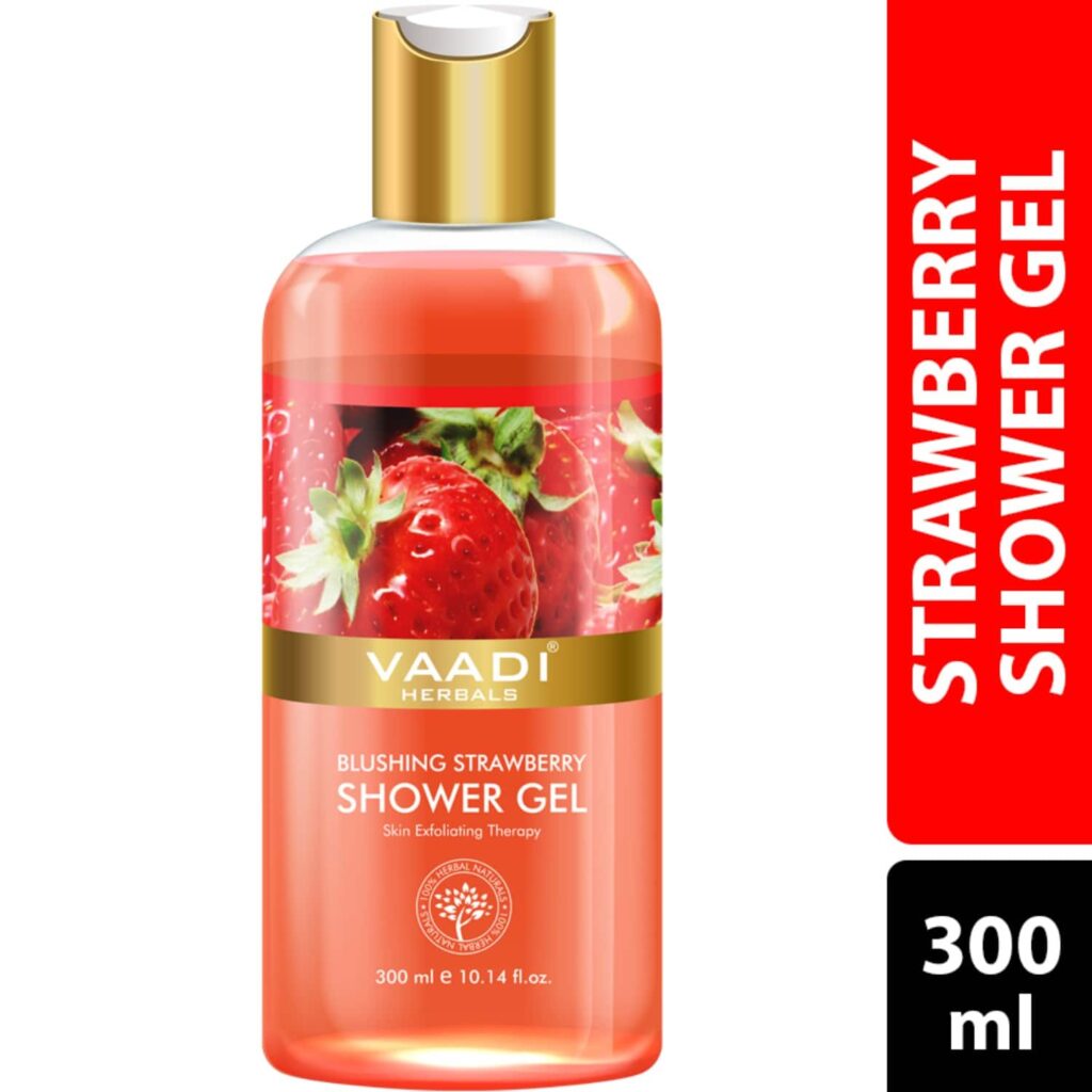 Vaadi Herbals Blushing Strawberry Shower Gel (300ml) - Vaadi Herbals