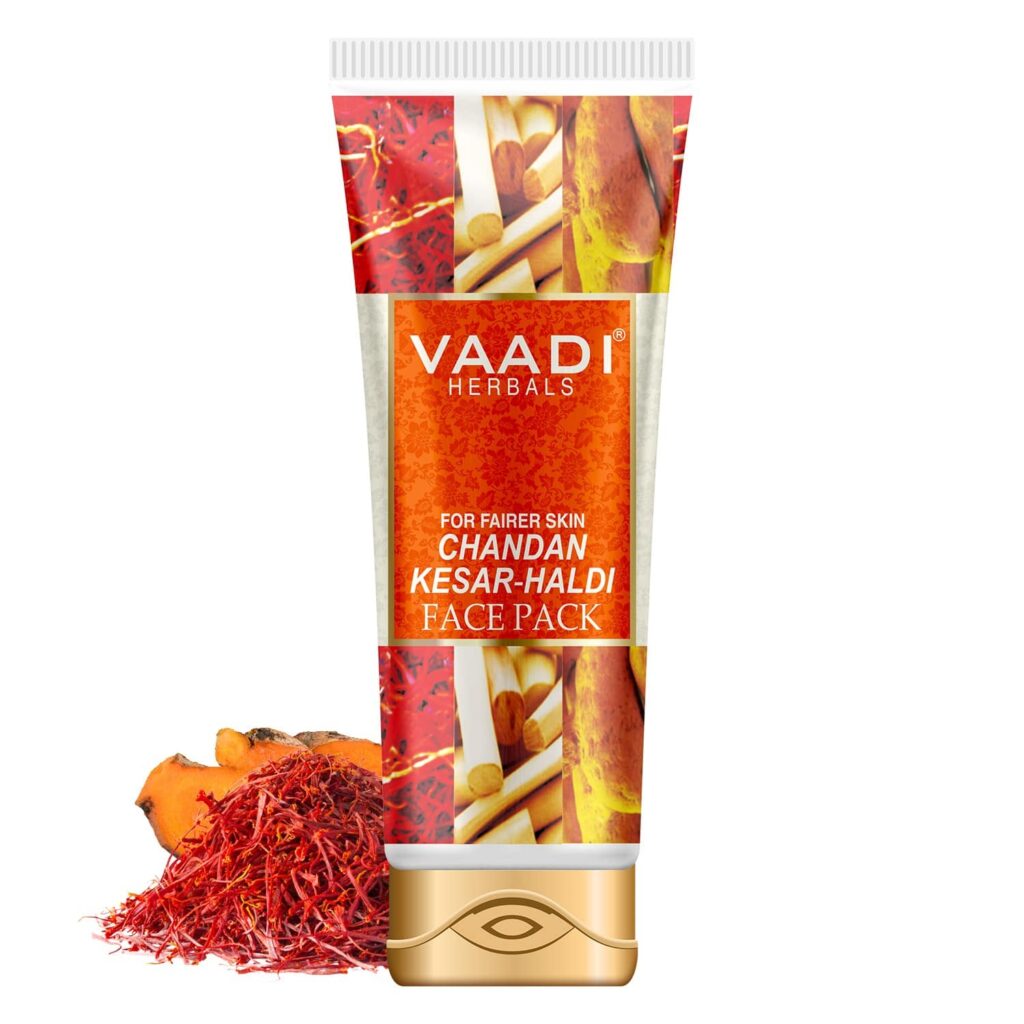 Vaadi Herbals Chandan Kesar Haldi Face Pack (120g) - Vaadi Herbals