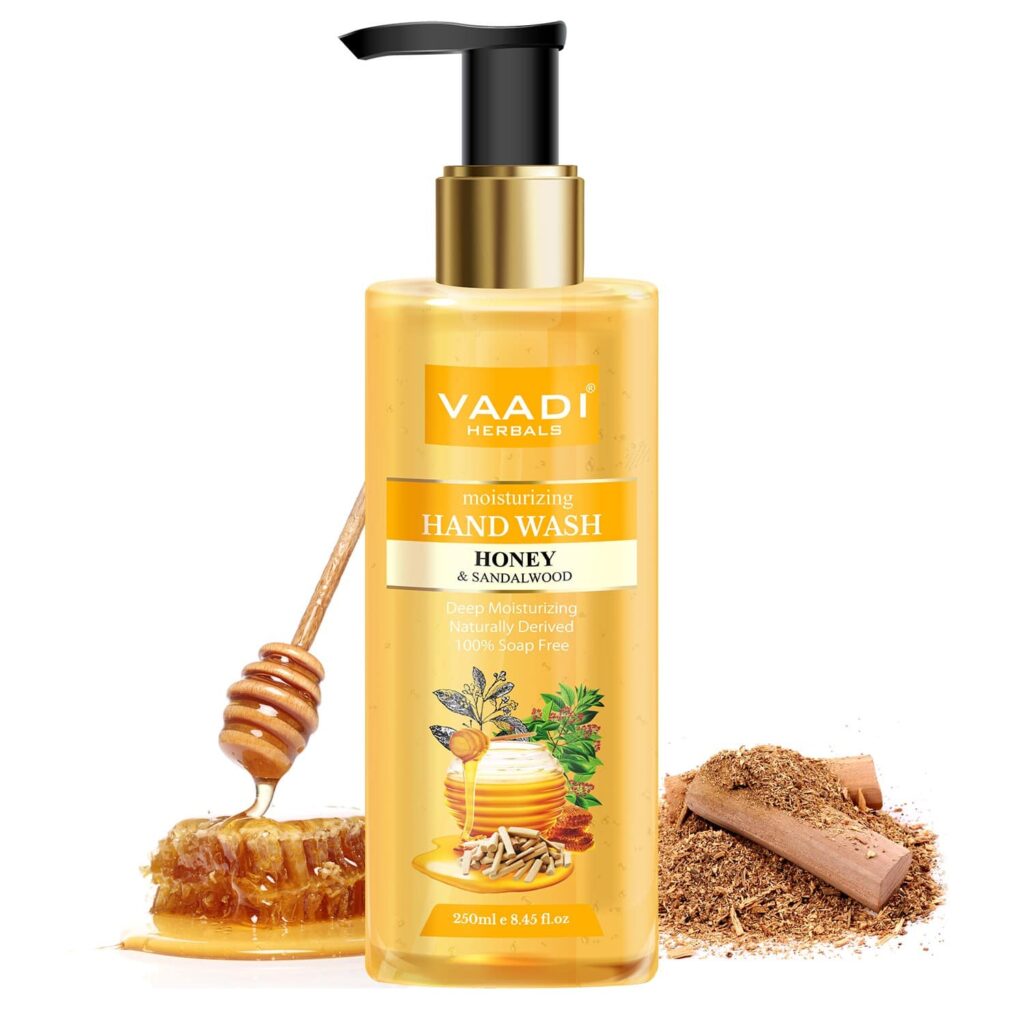 Vaadi Herbals Deep Moisturising Honey and Sandal Hand Wash (250ml) - Vaadi Herbals