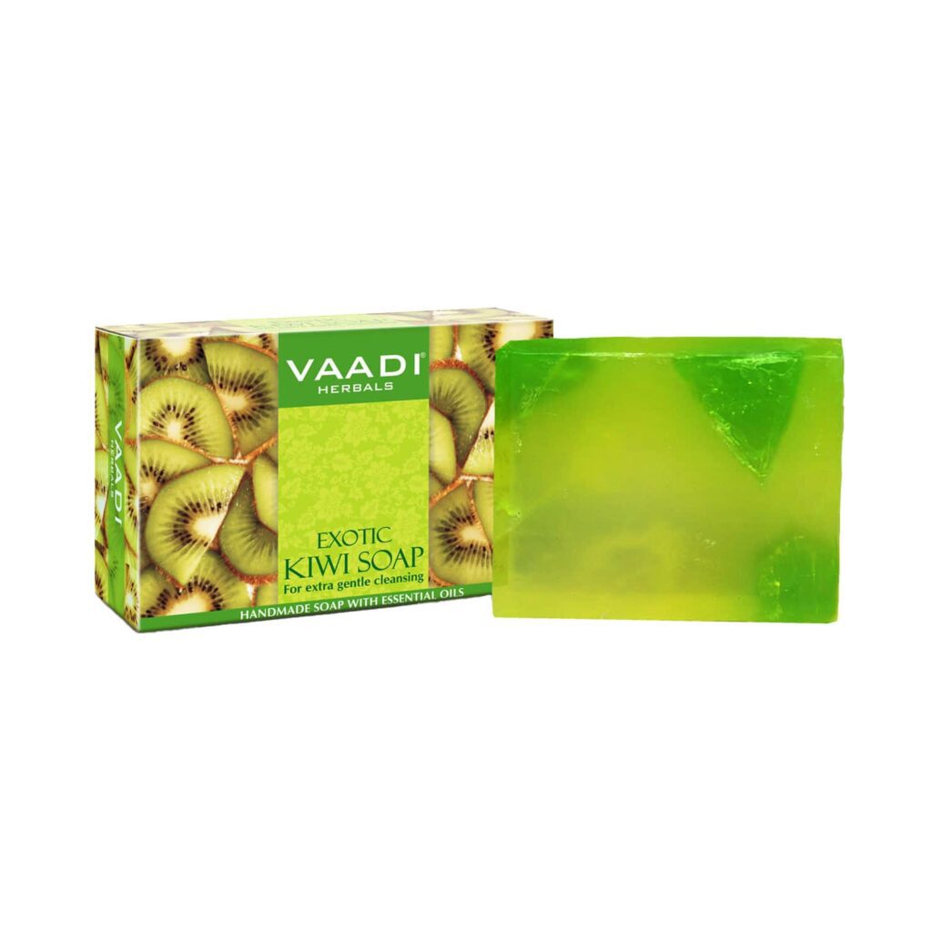 Vaadi Herbals Exotic Kiwi Soap With Green Apple Extract (75g) - Vaadi Herbals