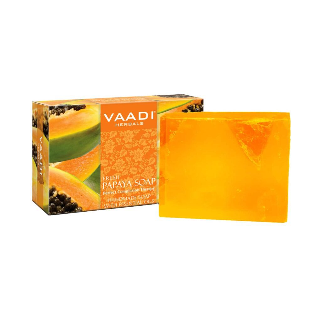 Vaadi Herbals Fresh Papaya Soap (75g) - Vaadi Herbals