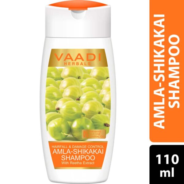 Vaadi Herbals Hairfall & Damage Control Amla-Shikakai Shampoo (110ml) - Vaadi Herbals