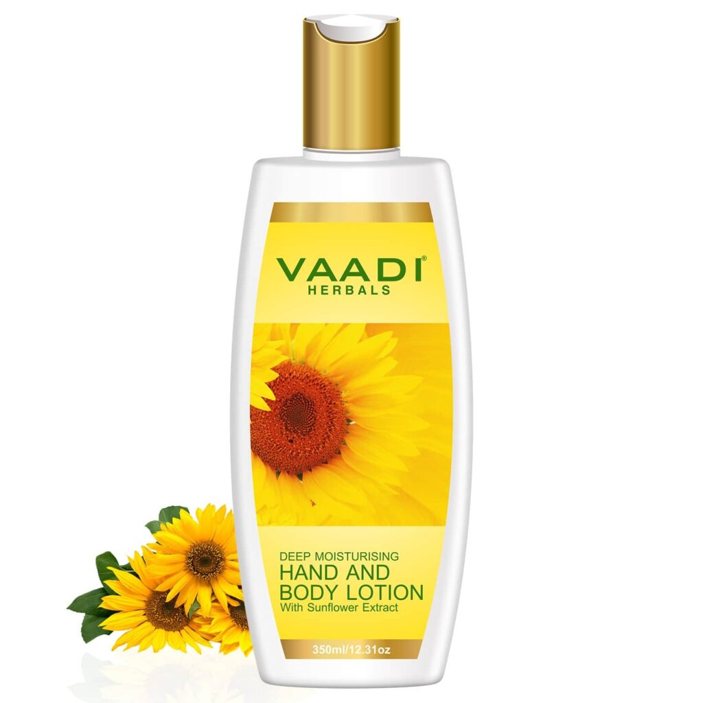 Vaadi Herbals Hand and Body Lotion With Sunflower Extract (350ml) - Vaadi Herbals