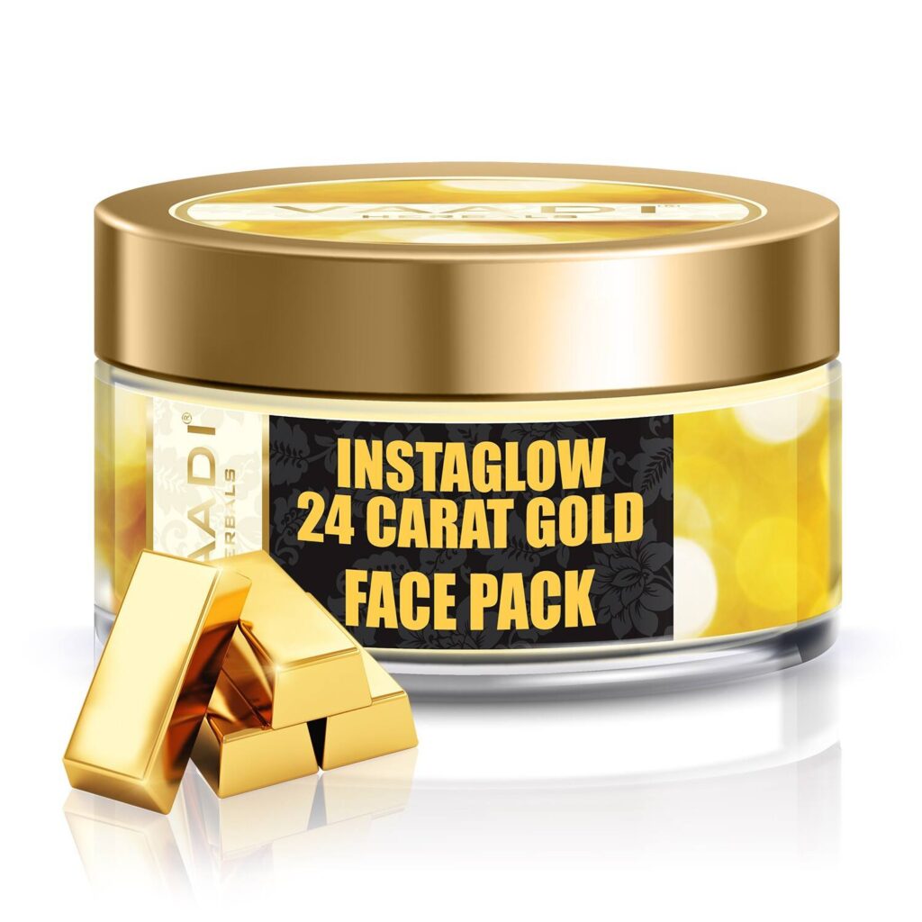 Vaadi Herbals InstaGlow 24 Carat Gold Face Pack (70g) - Vaadi Herbals
