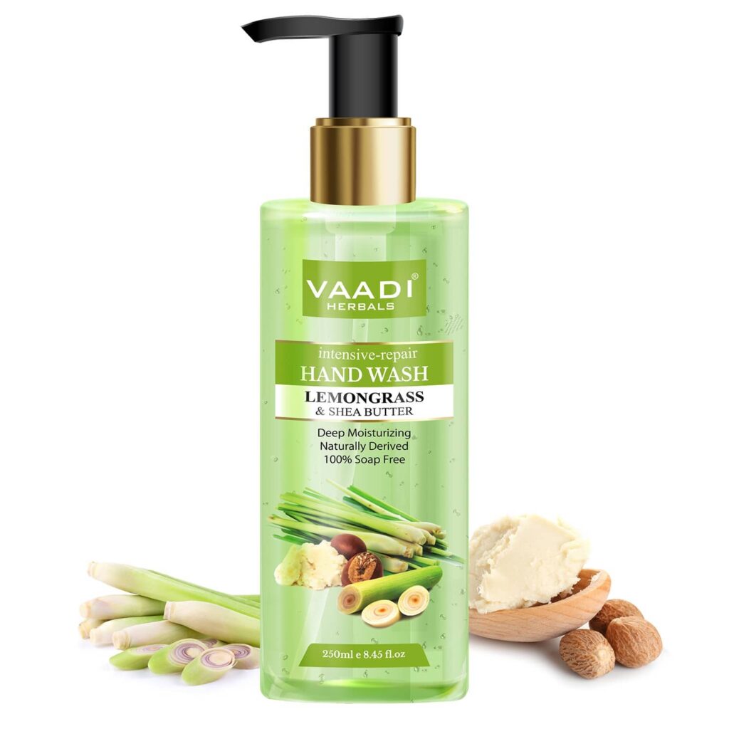 Vaadi Herbals Intensive-Repair Lemongrass and Shea Butter Hand Wash (250ml) - Vaadi Herbals