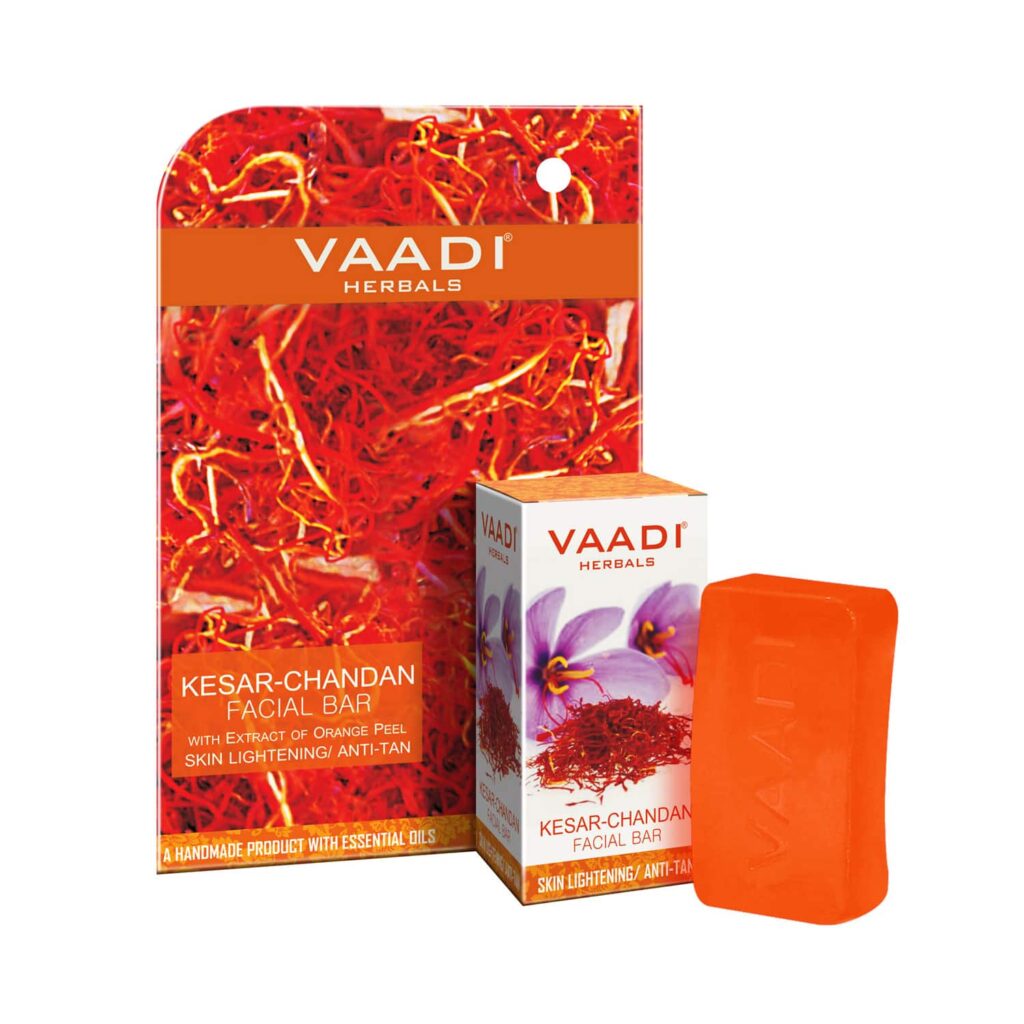 Vaadi Herbals Kesar Chandan Facial Bar Soap (25g) - Vaadi Herbals