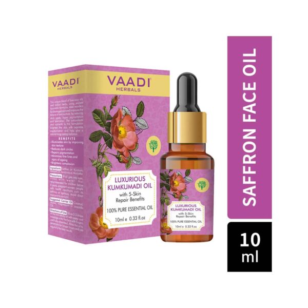 Vaadi Herbals Luxurious Kumkumadi Essential Oil (10ml) - Vaadi Herbals