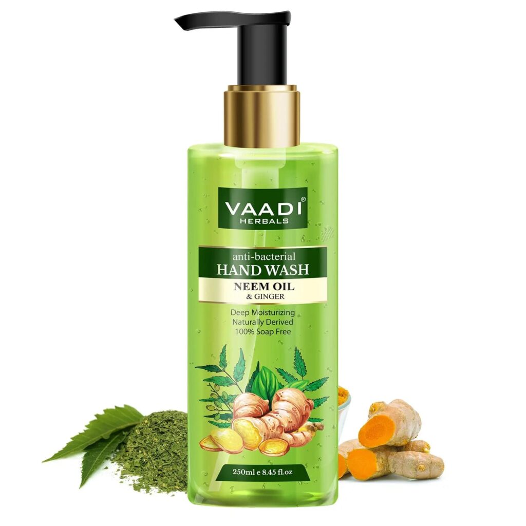 Vaadi Herbals Neem Oil & Ginger Anti Bacterial Hand Wash (250ml) - Vaadi Herbals