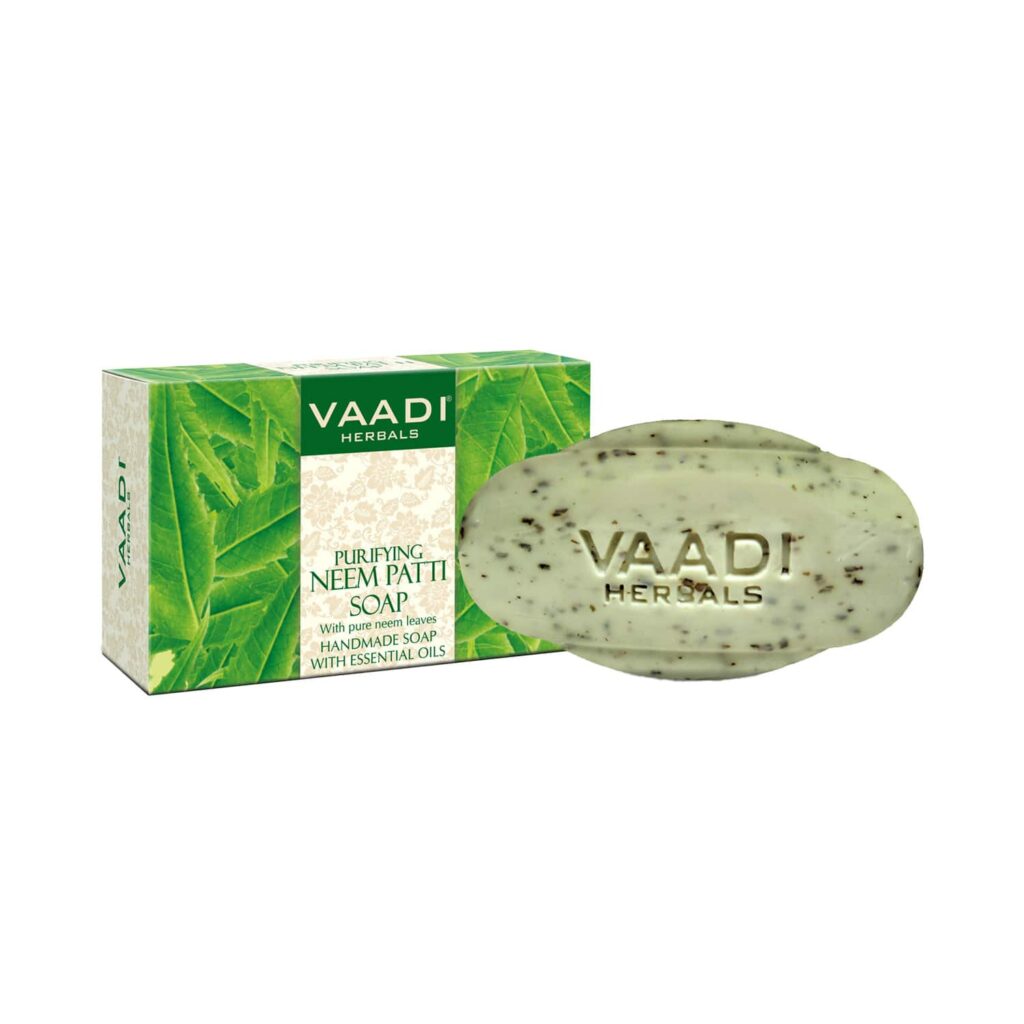 Vaadi Herbals Purifying Neem Patti Handmade Soap (75g) - Vaadi Herbals