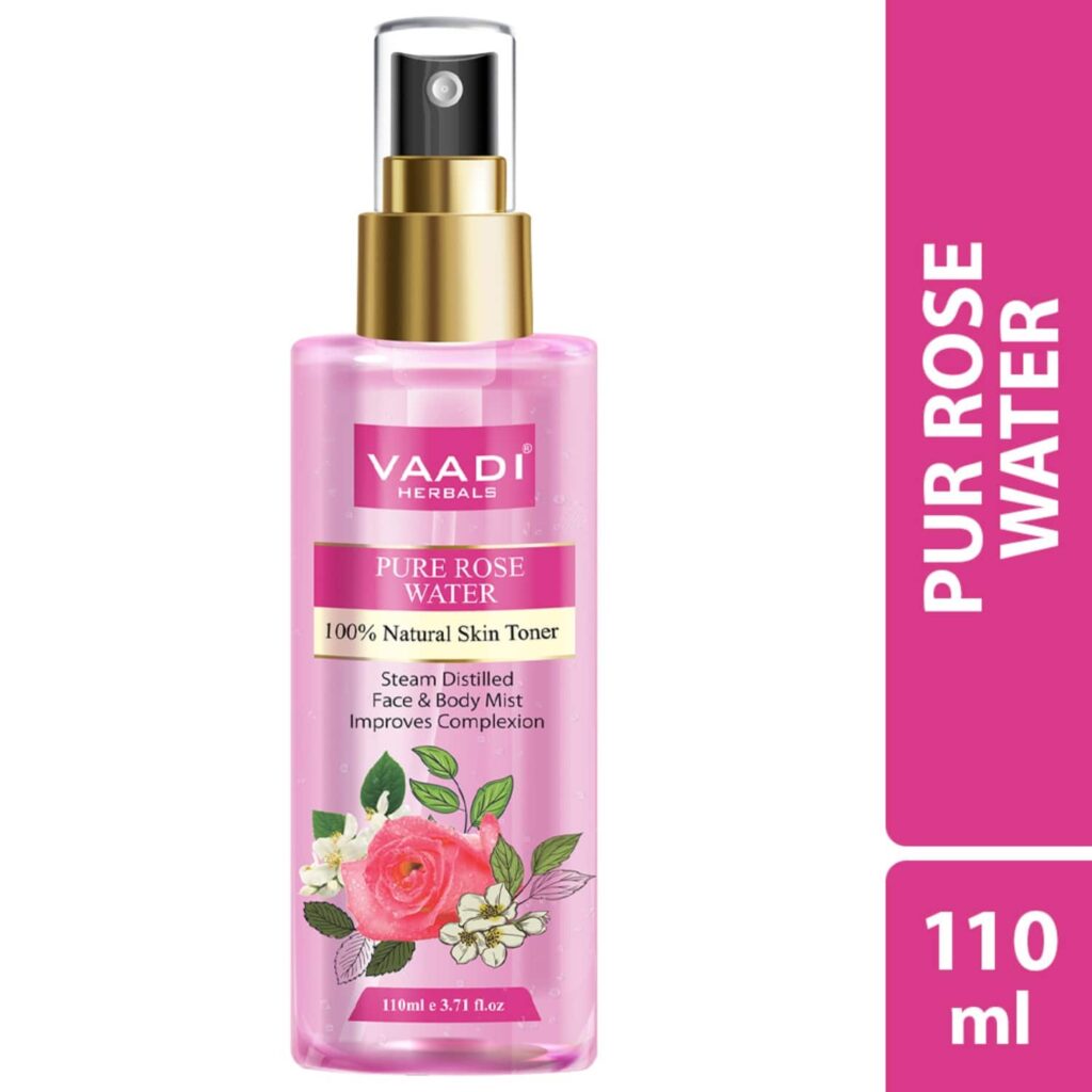 Vaadi Herbals Rose Water 100% Natural and Pure Skin Toner (110ml) - Vaadi Herbals