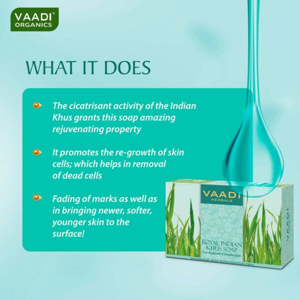 Vaadi Herbals Royal Indian Khus Soap (75g) - Vaadi Herbals