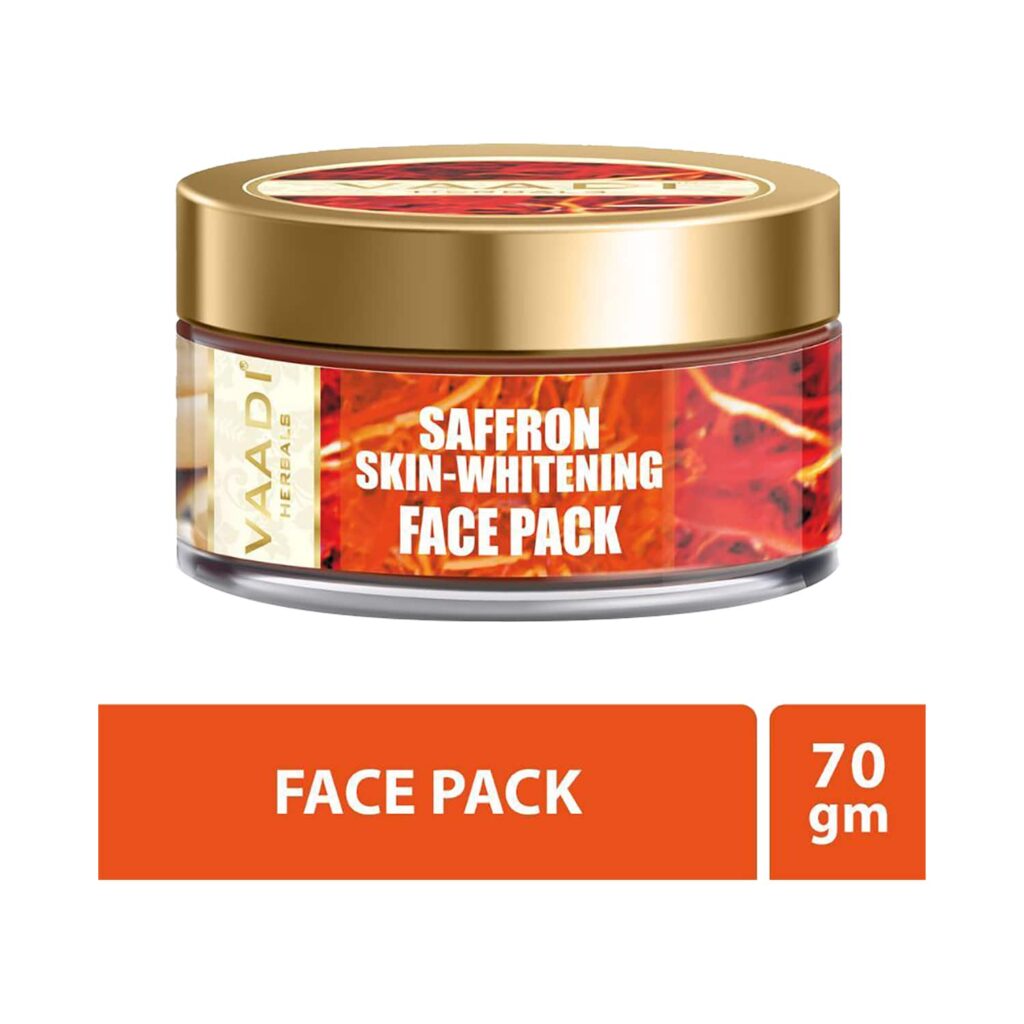Vaadi Herbals Saffron Skin-Whitening Face Pack (70g) - Vaadi Herbals