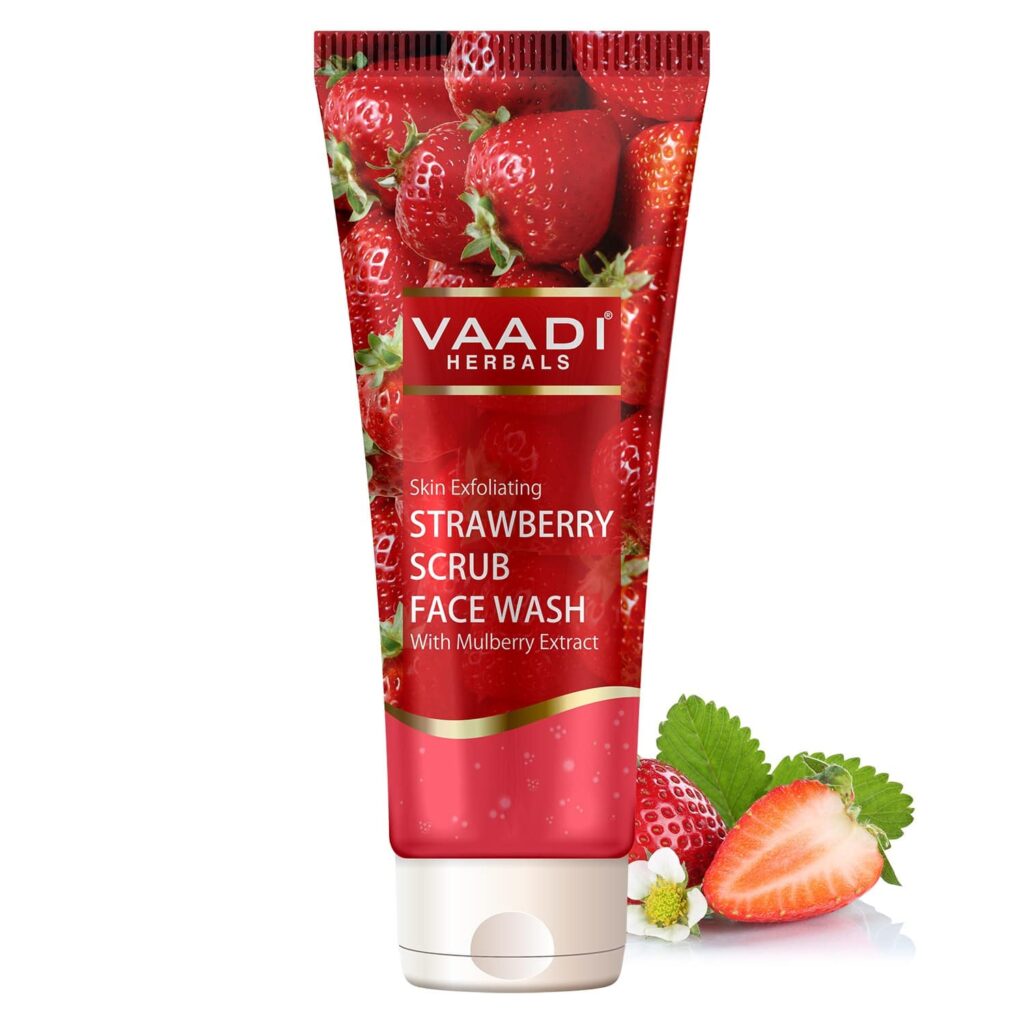 Vaadi Herbals Strawberry Scrub Face Wash (60ml) - Vaadi Herbals