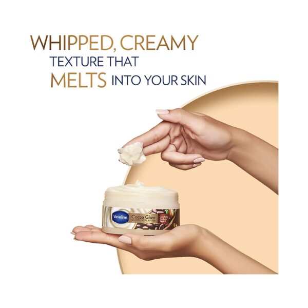 Vaseline Cocoa Glow Whipped Body Butter with Cocoa & Shea Butter for Glowing Soft Skin (180g) - Vaseline