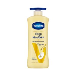 Vaseline Deep Moisture Body Lotion for Dry Skin Moisturised Glowing Skin with Pro Ceramides (600 ml) - Vaseline