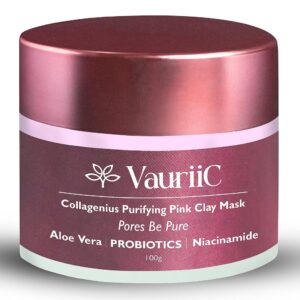 VauriiC De-Tan Face Mask for Glowing Skin| Clay Mask with Lactic Acid for Tan Removal, Reduction in Blackheads, Instant Brightening| New-Age Ubtan Face Pack for All Skin Types |...