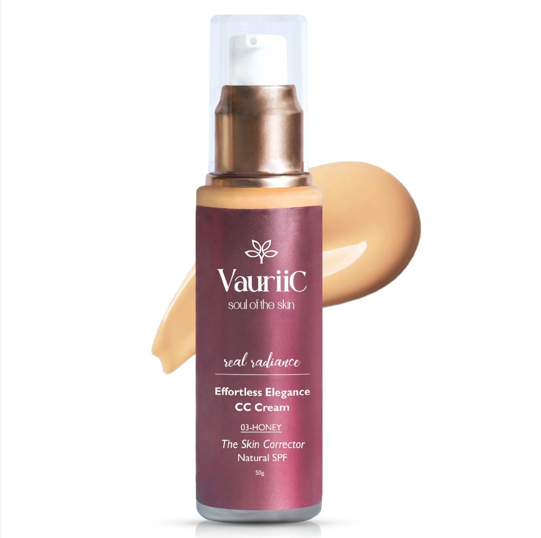 VauriiC Effortless Elegance CC Cream 50gm with Natural SPF, Conceals Dark Spots, Blemishes & Skin Colour Corrector for Daily Use, All Skin Type, Natural Coverage | 100% Vegan |...