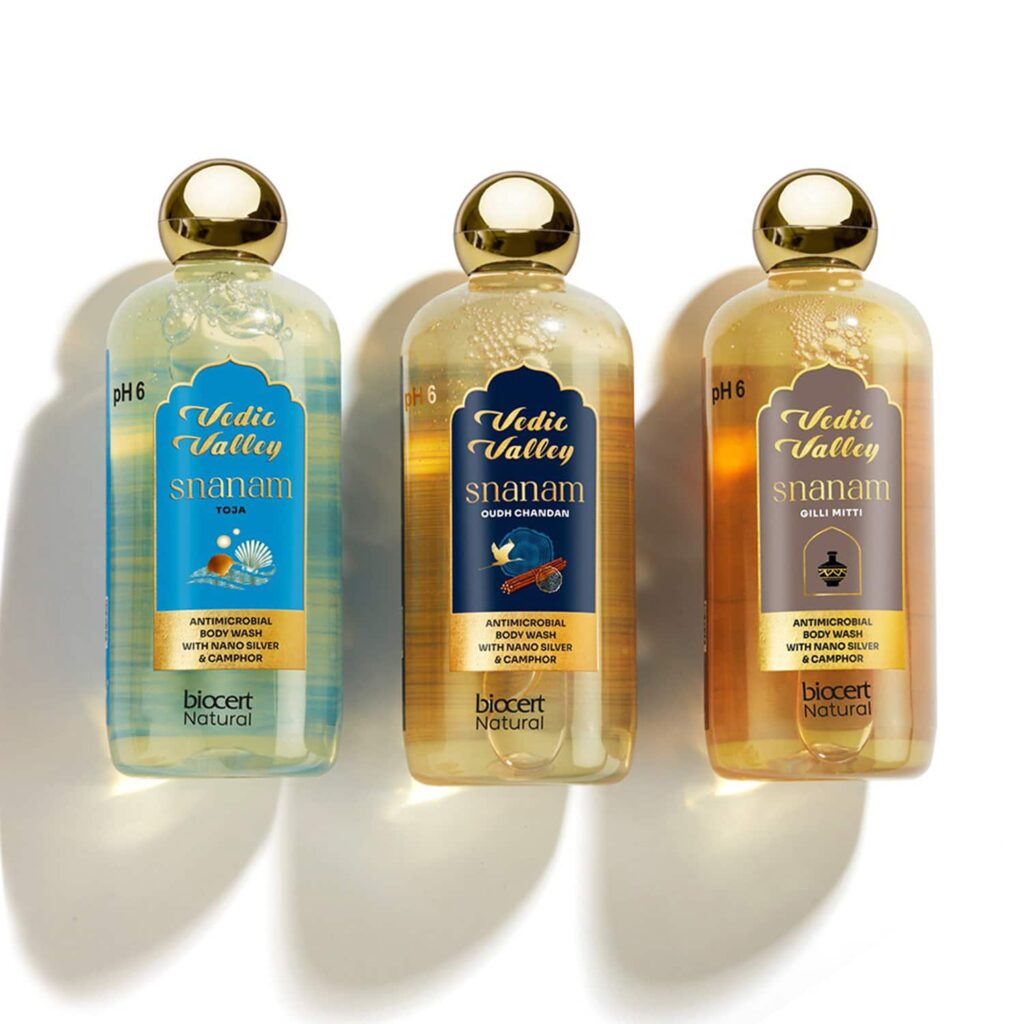 Vedic Valley Body Wash Trio Oudh Chandan, Geeli Mitti & Toja - Vedic Valley