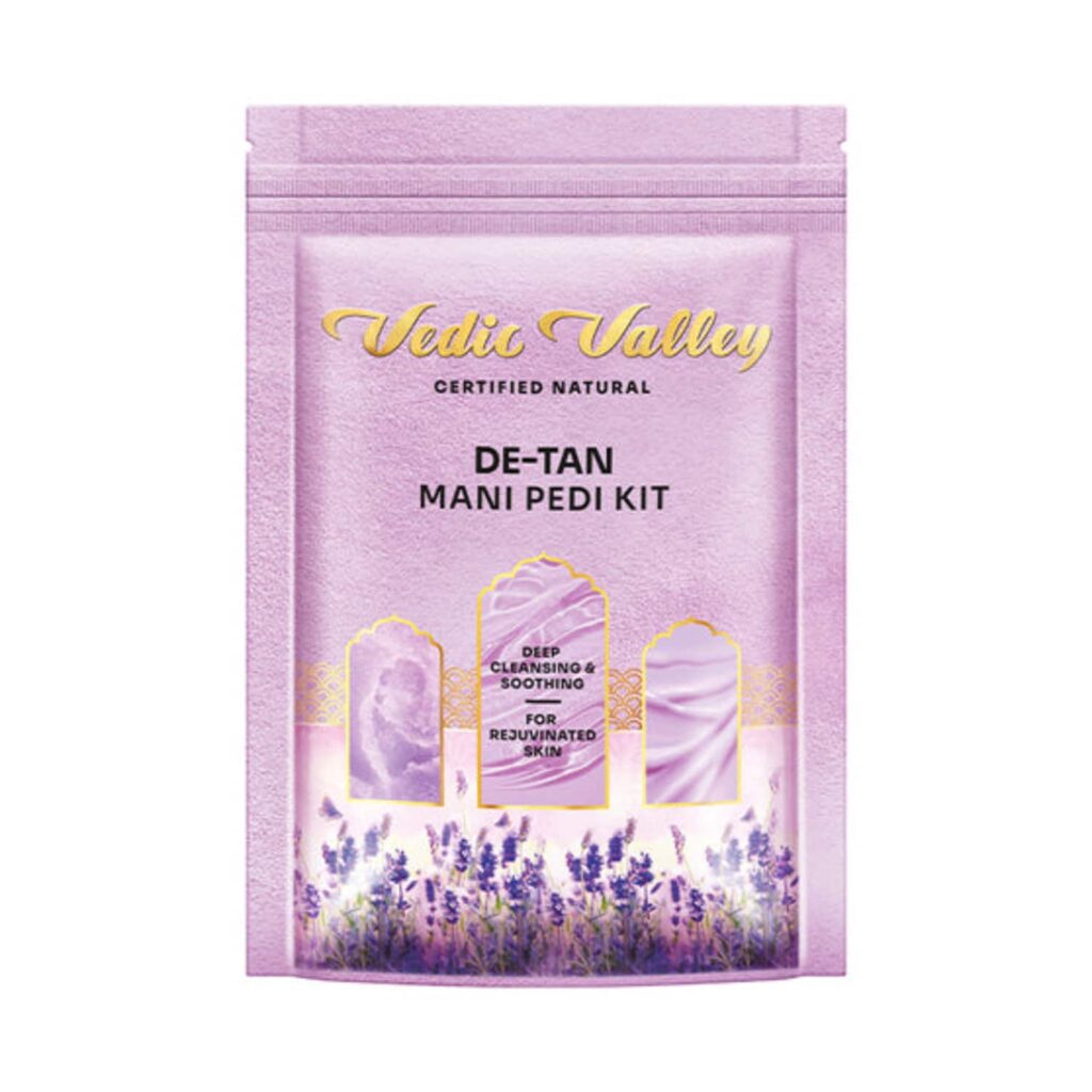 Vedic Valley Lavender & Chamomile 5 Step Detan Manicure Pedicure Kit (75g) - Vedic Valley
