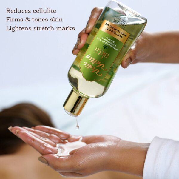 Vedic Valley Lemongrass Anti Cellulite Natural Body Massage Oil - (300ml) - Vedic Valley