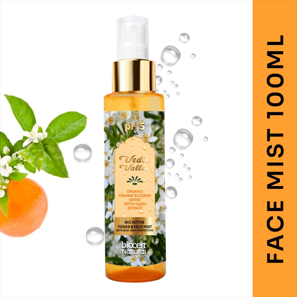 Vedic Valley Orange Blossom Natural Face Mist - (100ml) - Vedic Valley
