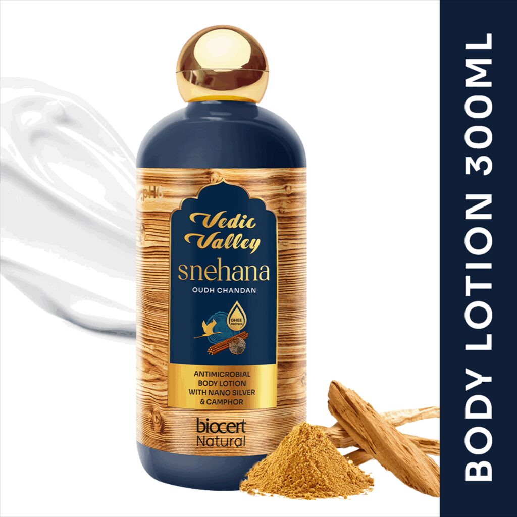 Vedic Valley Oudh Chandan Natural Body Lotion -(300ml) - Vedic Valley
