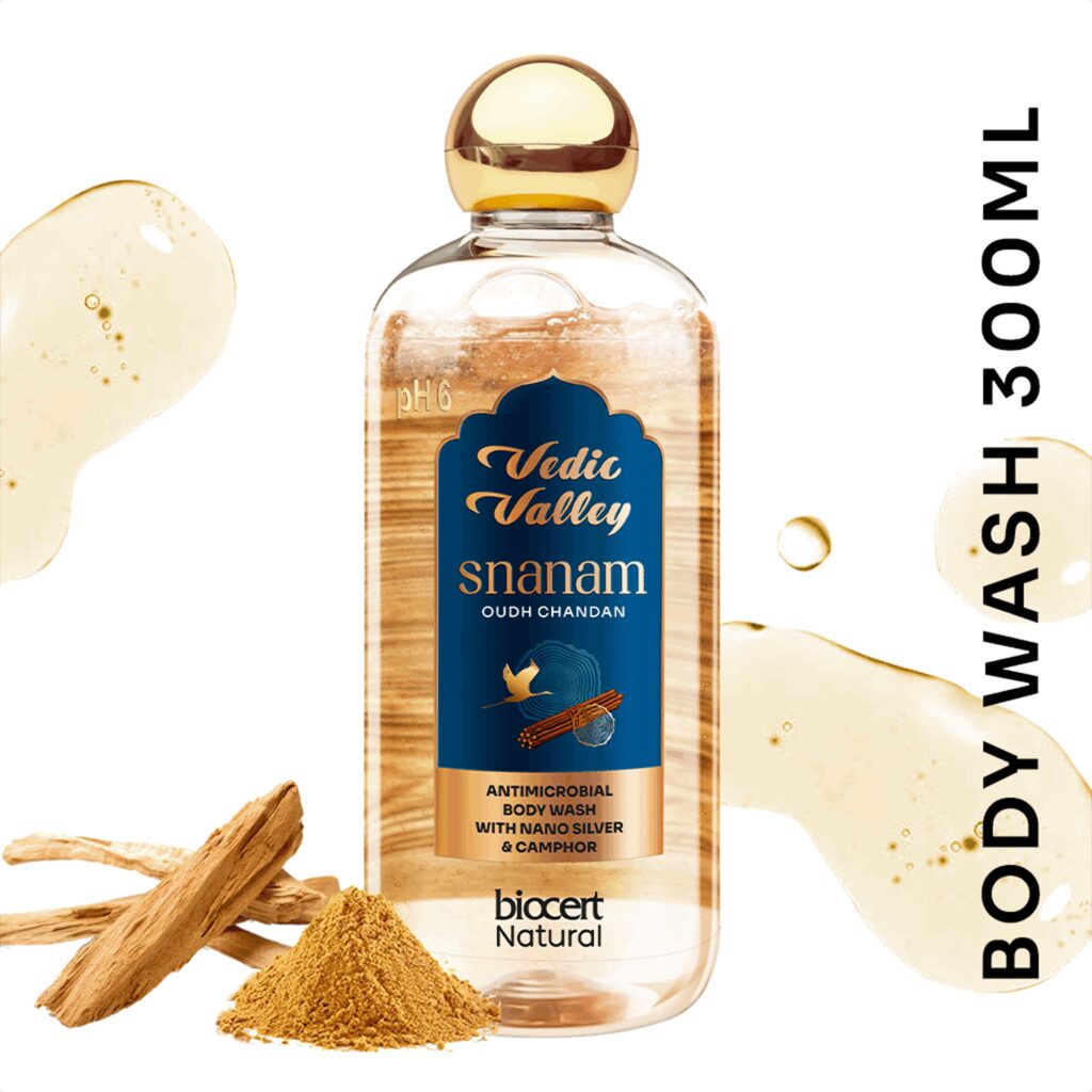 Vedic Valley Oudh Chandan Natural Body Wash - (300ml) - Vedic Valley