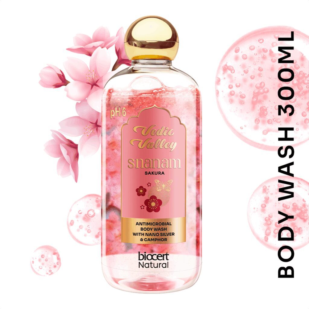 Vedic Valley Sakura Natural Body Wash - (300ml) - Vedic Valley