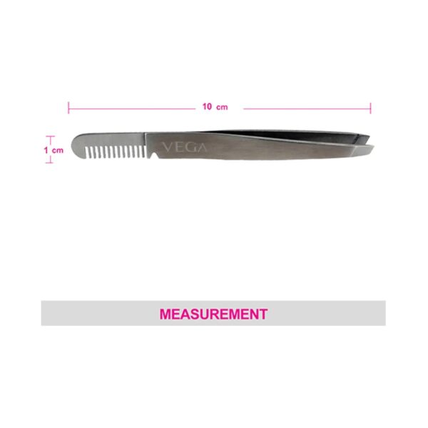 Vega 2 in 1 Brow Groomer and Tweezer, (TWE-01) - Vega