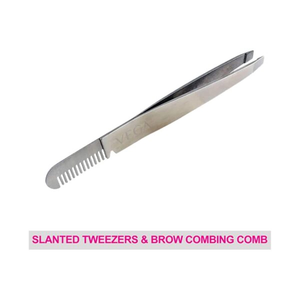 Vega 2 in 1 Brow Groomer and Tweezer, (TWE-01) - Vega