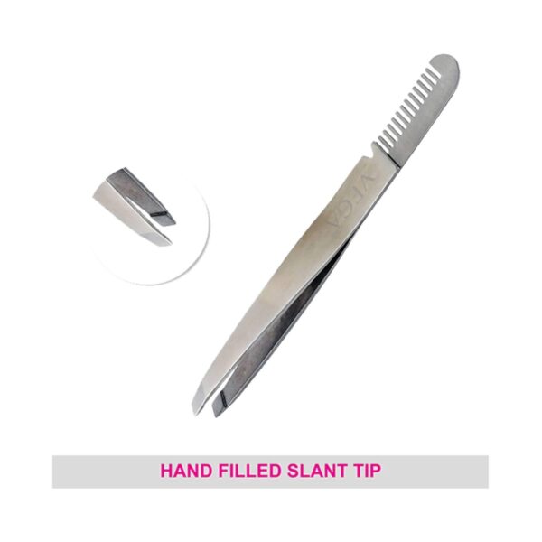 Vega 2 in 1 Brow Groomer and Tweezer, (TWE-01) - Vega