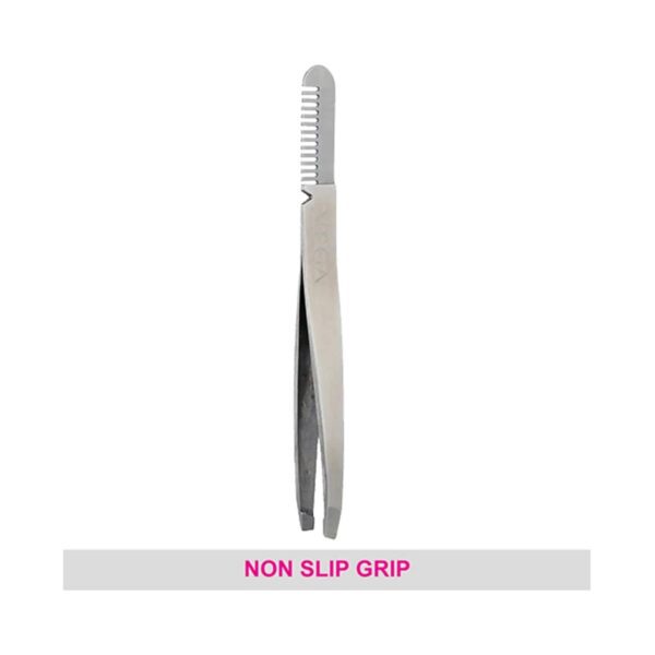 Vega 2 in 1 Brow Groomer and Tweezer, (TWE-01) - Vega