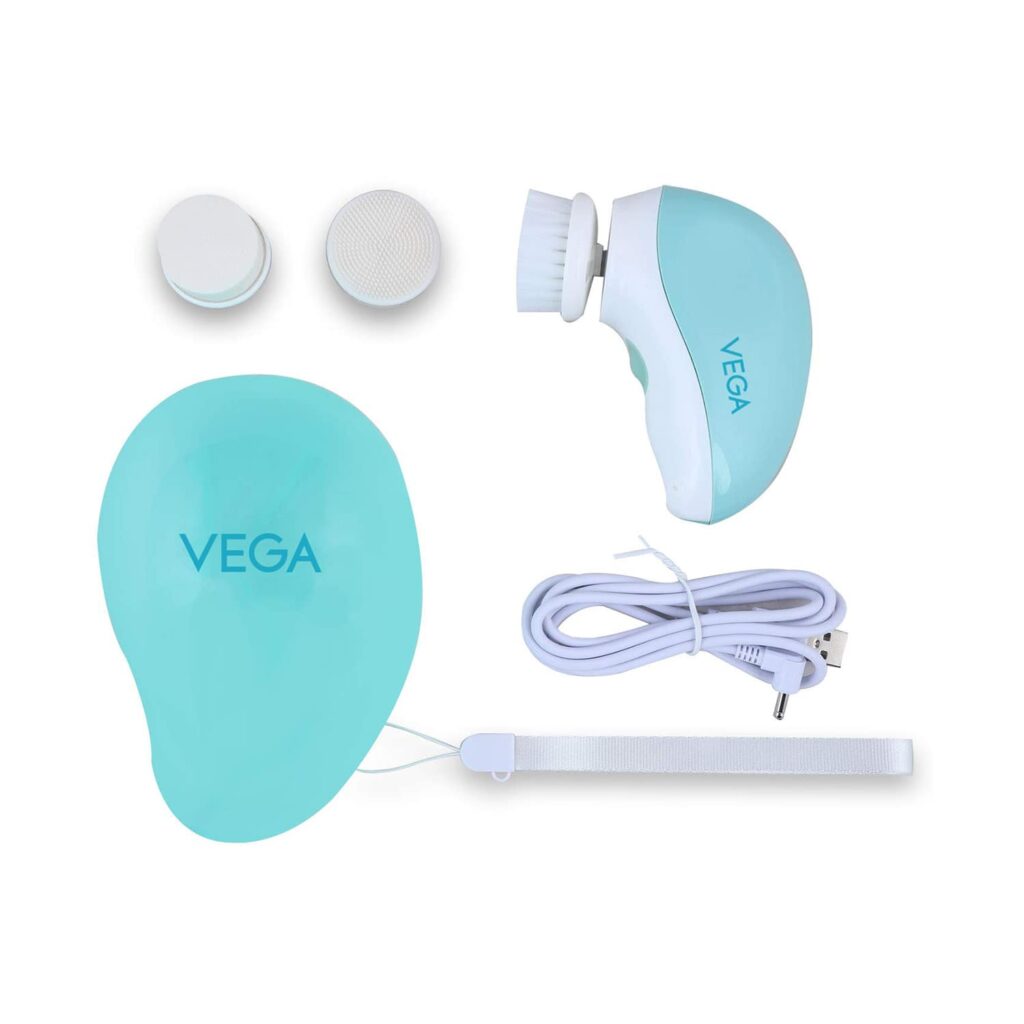 Vega 3 in 1 Facial Cleanser & Massager for Cleansing Exfoliation 120 Mins Runtime (VHFC-01) (549 g) - Vega