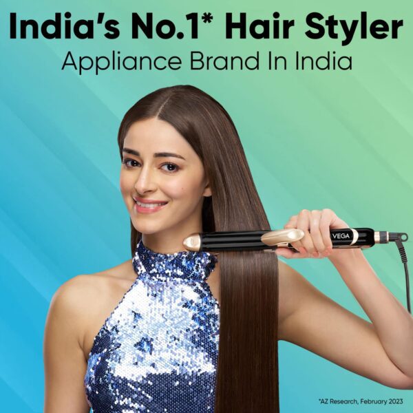 Vega 3 in 1 Hair Styler Straightener Curler and Crimper for Women All Hair Types (VHSCC-01) (549 g) - Vega