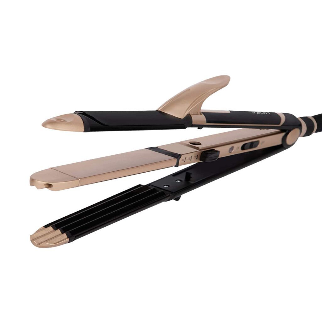 Vega 3 in 1 Hair Styler Straightener Curler and Crimper for Women All Hair Types (VHSCC-01) (549 g) - Vega