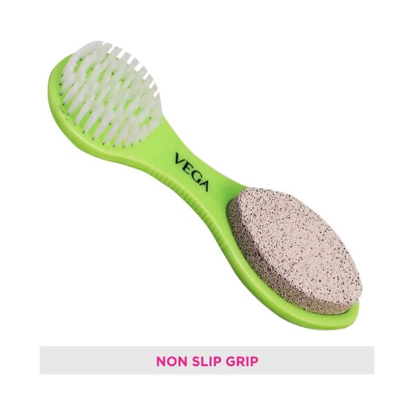 Vega 3 in 1 Pedicure Brush Kit Tool for Cleanse Scrub & File Dead Skin (PD-20) (58 g) - Vega