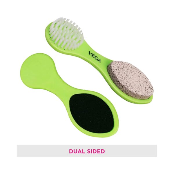 Vega 3 in 1 Pedicure Brush Kit Tool for Cleanse Scrub & File Dead Skin (PD-20) (58 g) - Vega