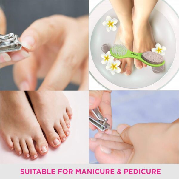 Vega 3 in 1 Pedicure Tool & Large Nail Clipper 2 Pieces (VCP-09) (121 g) - Vega