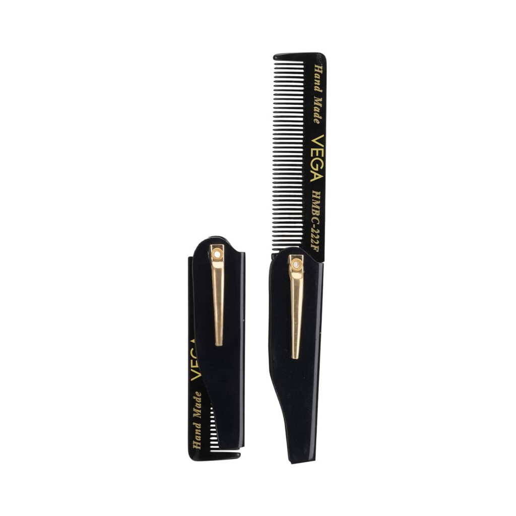 Vega Beard Comb for Men Pocket-size Comb for Hair Groom your Beard (HMBC-222F) (22 g) - Vega