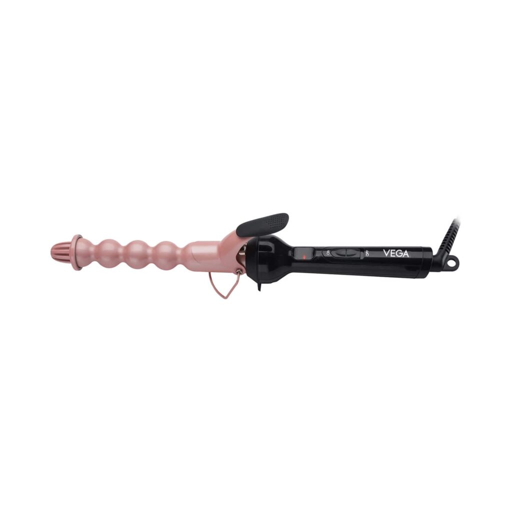 Vega Bubble Hair Curler for Women with Ceramic Coated Barrel & Quick Heat Up VHCH-07 Black (123 g) - Vega
