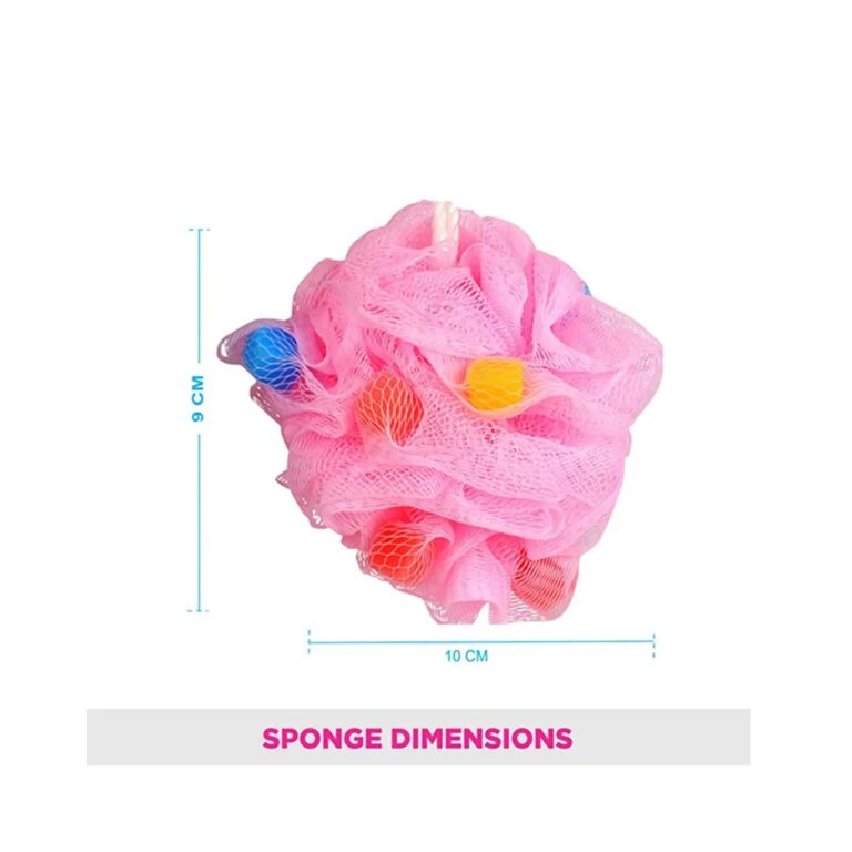 Vega Color Cube Fluffy Sponge Bath Shower Loofah Scrubber Exfoliator for Women & Men (BA-3/7) (53 g) - Vega