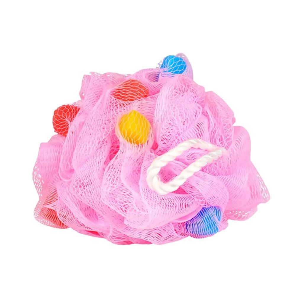 Vega Color Cube Fluffy Sponge Bath Shower Loofah Scrubber Exfoliator for Women & Men (BA-3/7) (53 g) - Vega