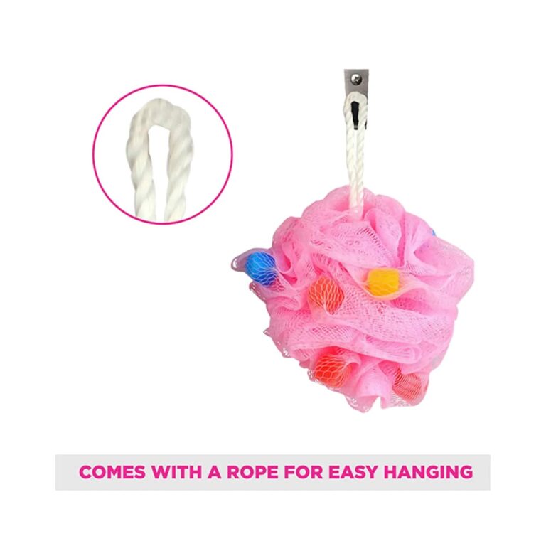 Vega Color Cube Fluffy Sponge Bath Shower Loofah Scrubber Exfoliator for Women & Men (BA-3/7) (53 g) - Vega