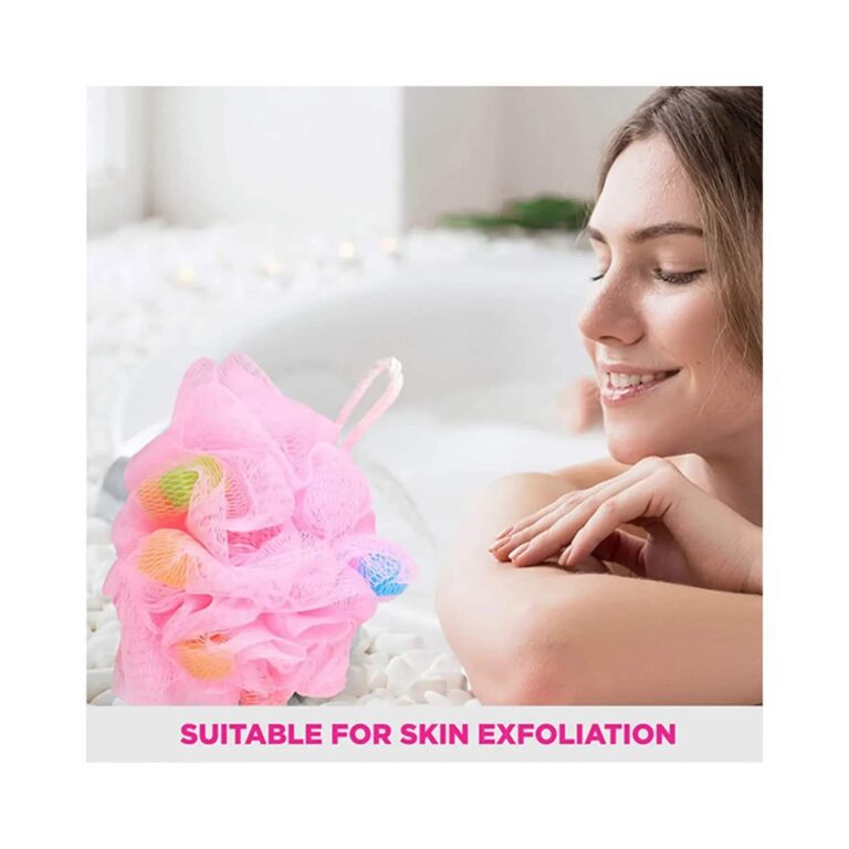 Vega Color Cube Fluffy Sponge Bath Shower Loofah Scrubber Exfoliator for Women & Men (BA-3/7) (53 g) - Vega